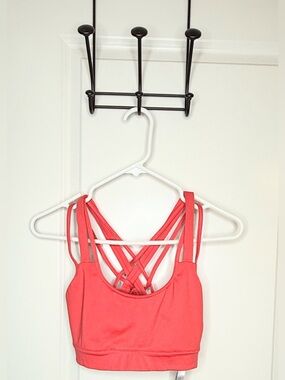 Victoria Sport Sports Bra Small Coral Strappy Back Athletic Gym Yoga